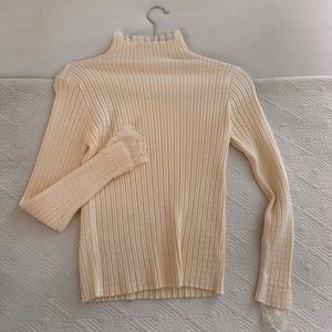 White mock neck
